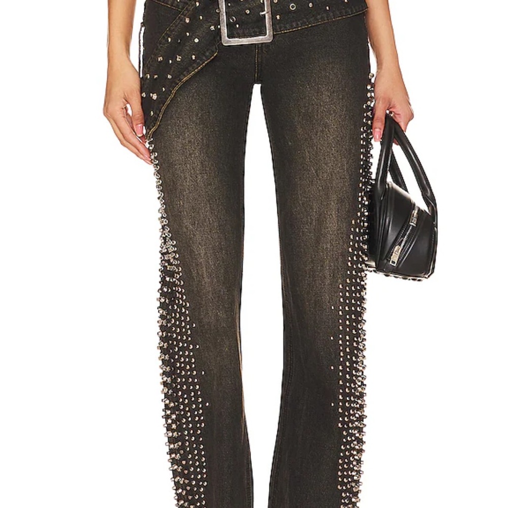 Studded Black Denim Jeans